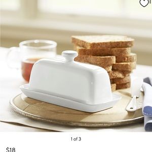 Pottery barn Cambria butter dish. New in box!